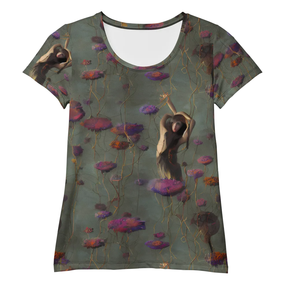 Ethereal Bloom on Women's Athletic T-Shirt — Front