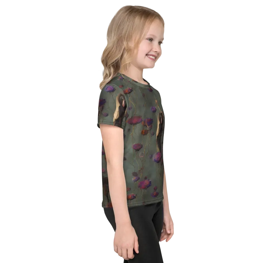 Ethereal Bloom on Kids Crew Neck T-Shirt — Right