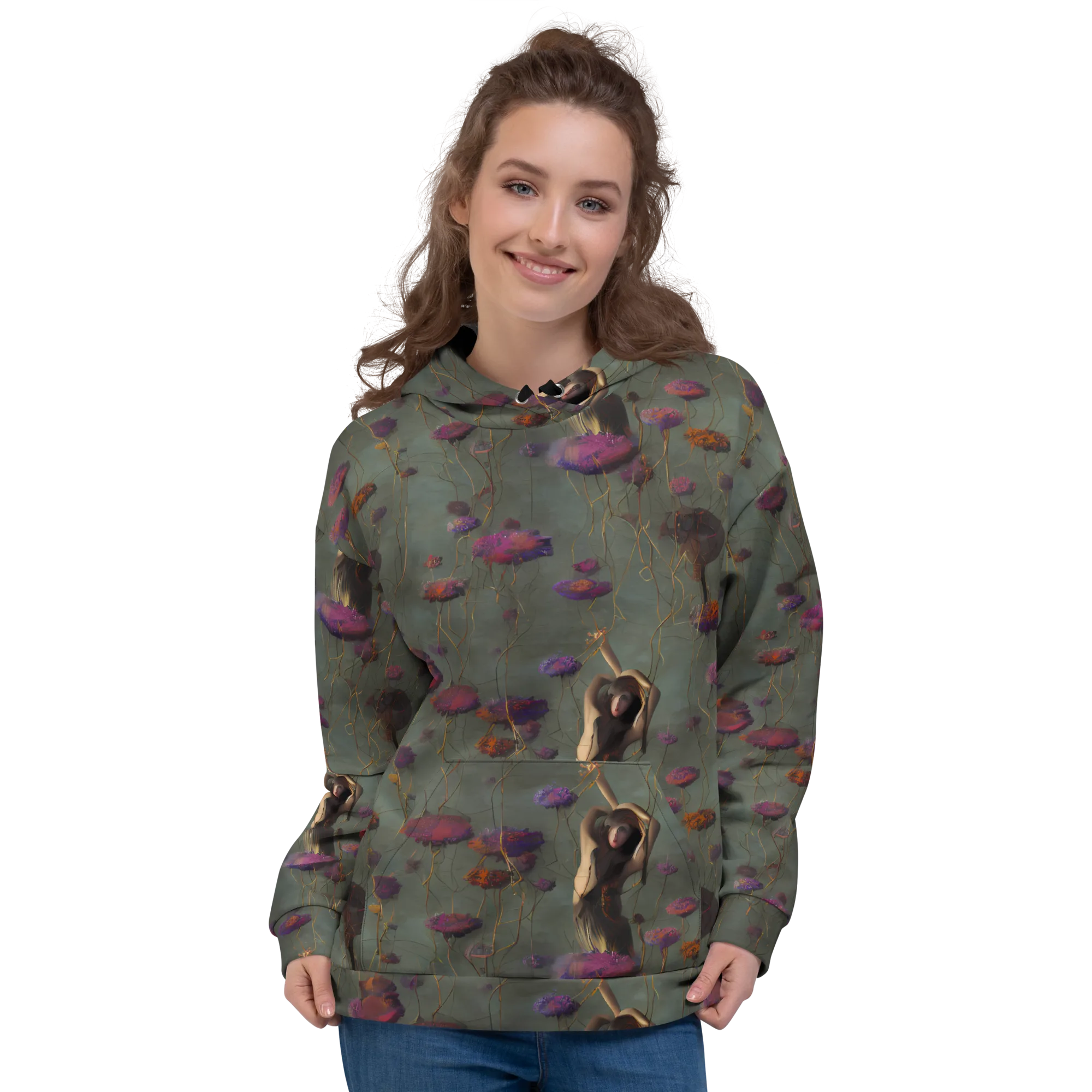 Ethereal Bloom on Hoodie — Front