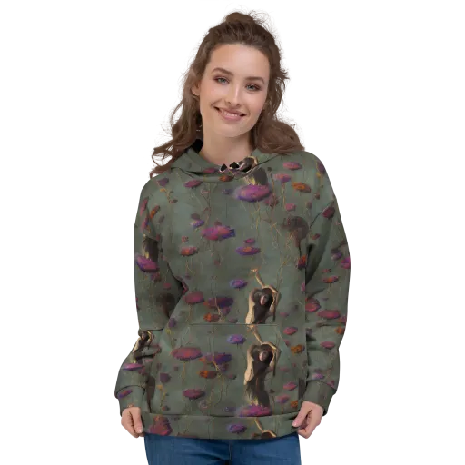 Ethereal Bloom on a Hoodie