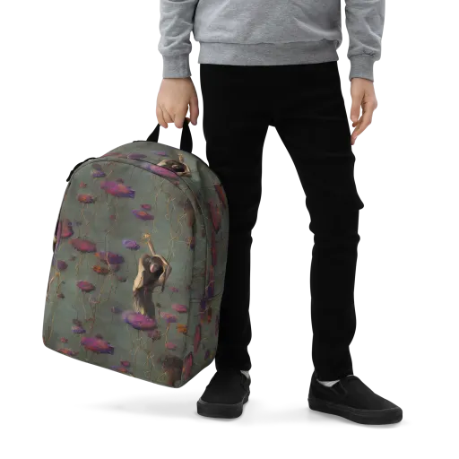 Ethereal Bloom on a Minimalist Backpack