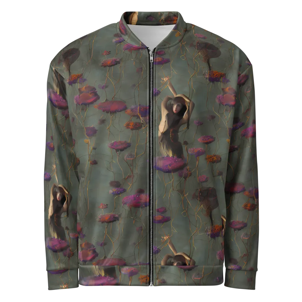 Ethereal Bloom on Bomber Jacket — Front