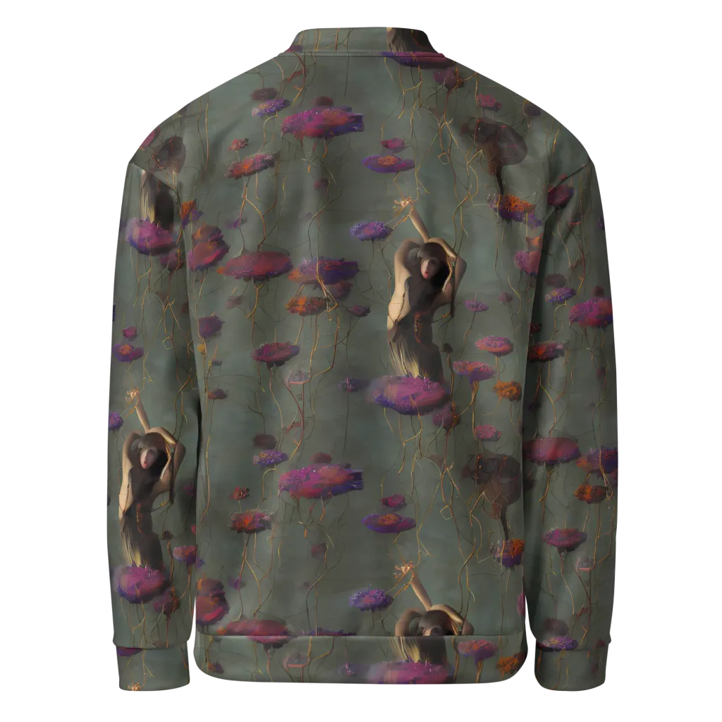 Ethereal Bloom on Bomber Jacket — Back