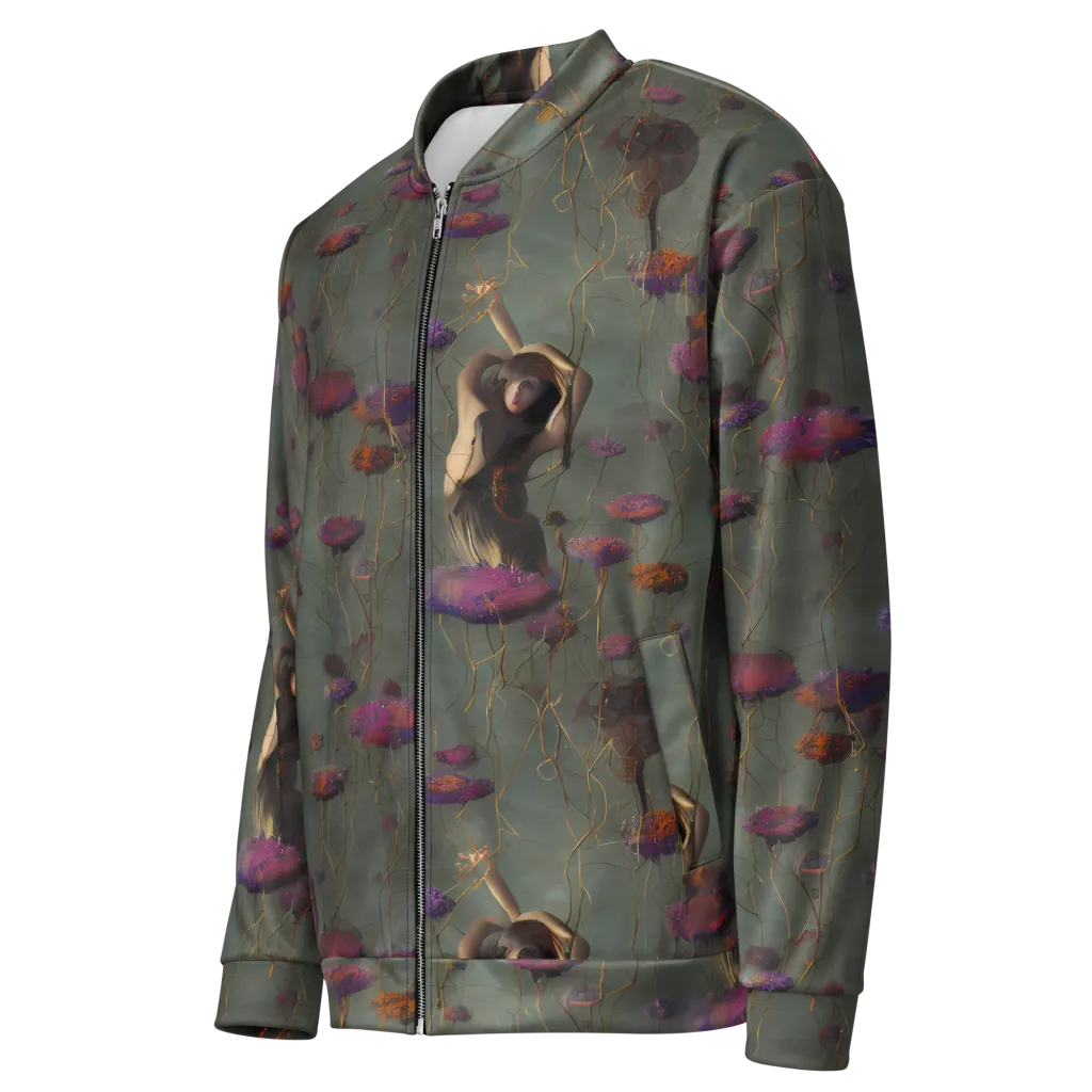 Ethereal Bloom on Bomber Jacket — Left Front