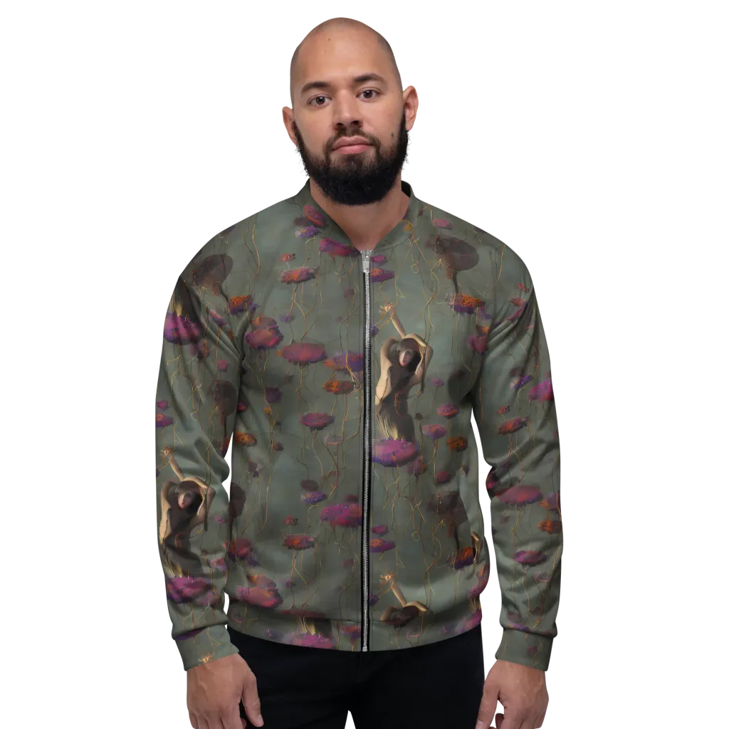 Ethereal Bloom on Bomber Jacket — Front