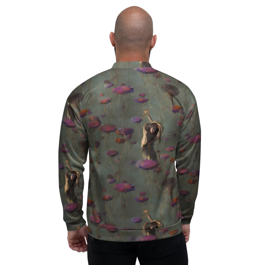 Ethereal Bloom on Bomber Jacket — Back