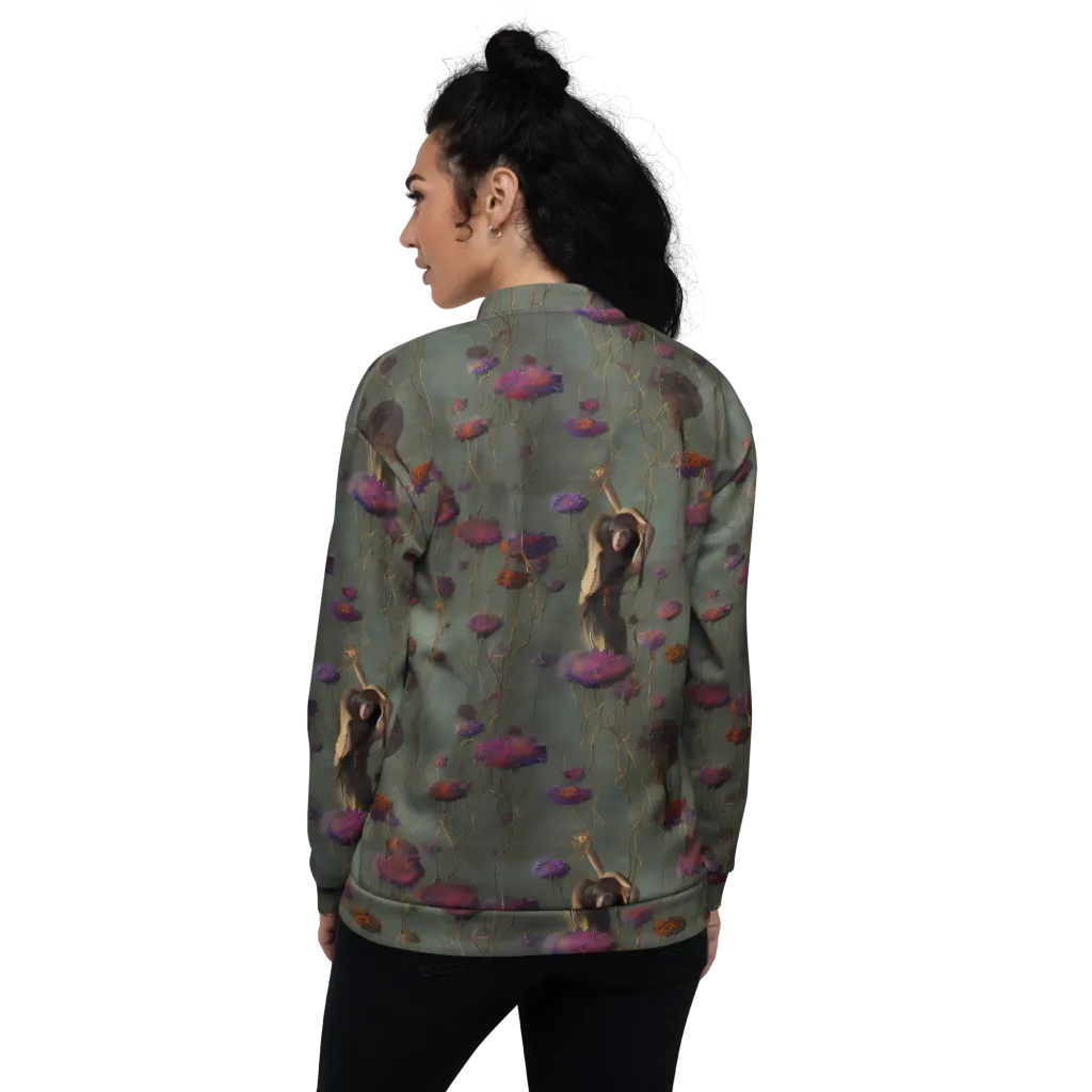 Ethereal Bloom on Bomber Jacket — Back