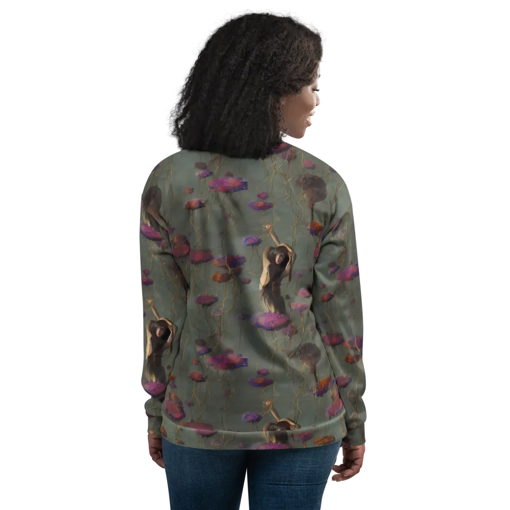 Ethereal Bloom on Bomber Jacket — Back