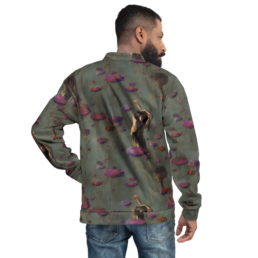 Ethereal Bloom on Bomber Jacket — Back