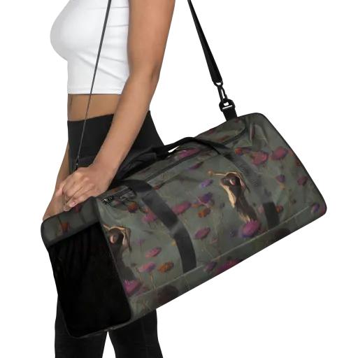 Ethereal Bloom on a Duffle Bag
