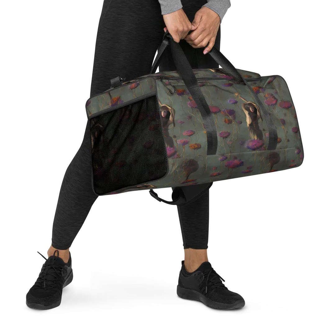 Ethereal Bloom on Duffle Bag — Right Front