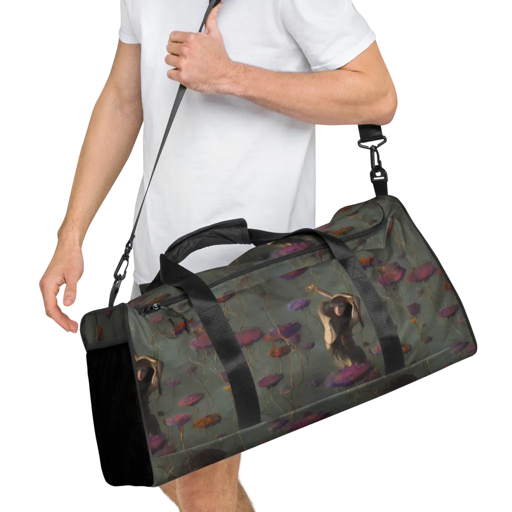 Ethereal Bloom on Duffle Bag — Right Front