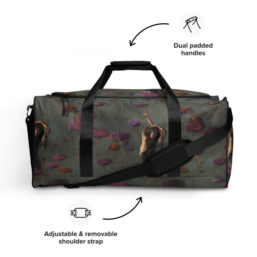 Ethereal Bloom on Duffle Bag — Front