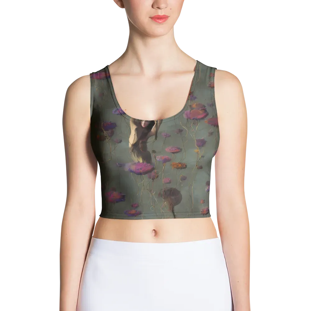 Ethereal Bloom on Crop Top — Front