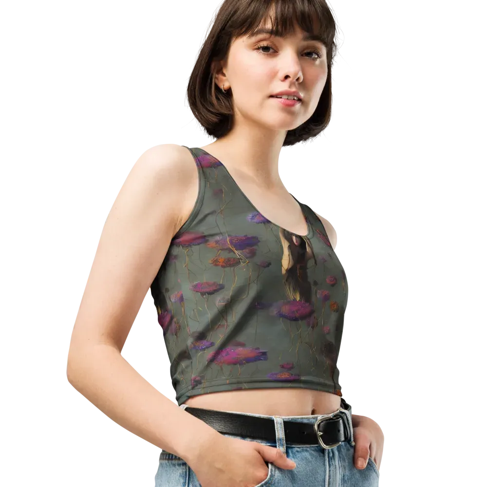 Ethereal Bloom on Crop Top — Right Front