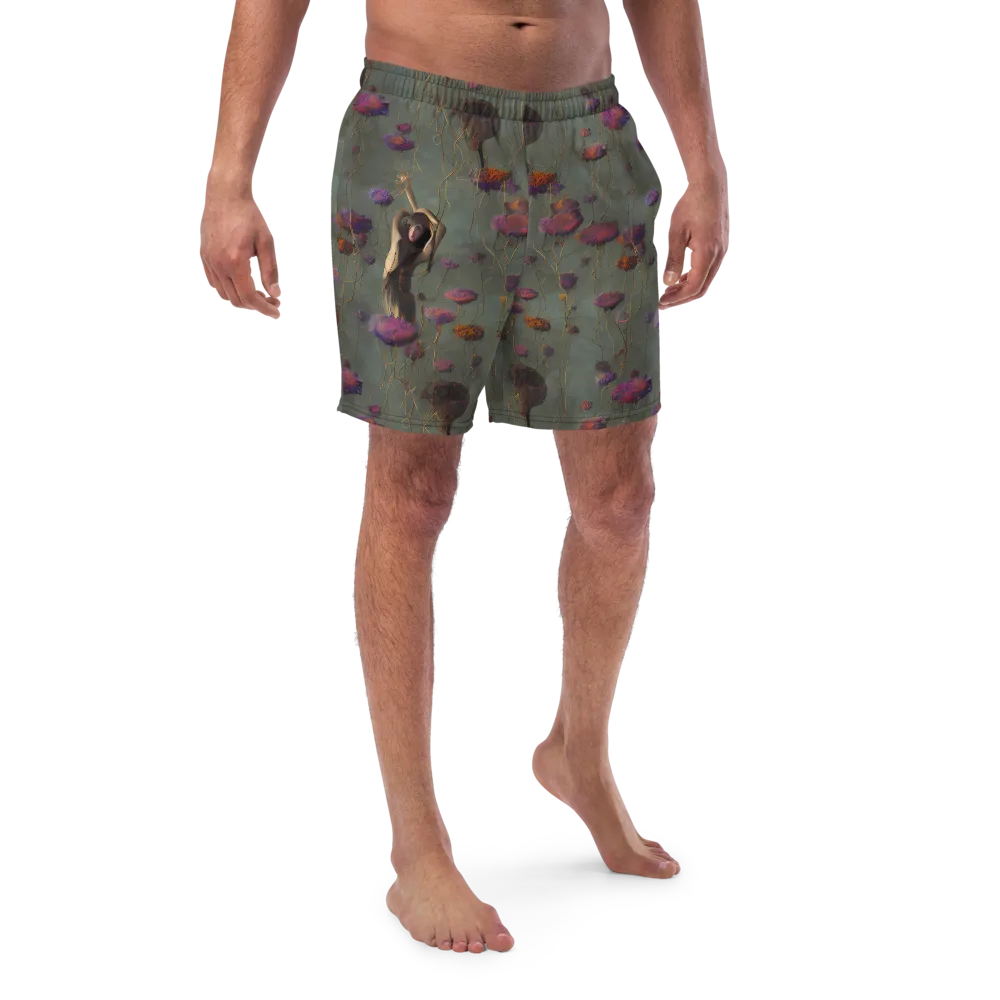 Ethereal Bloom on Swim Trunks — Front
