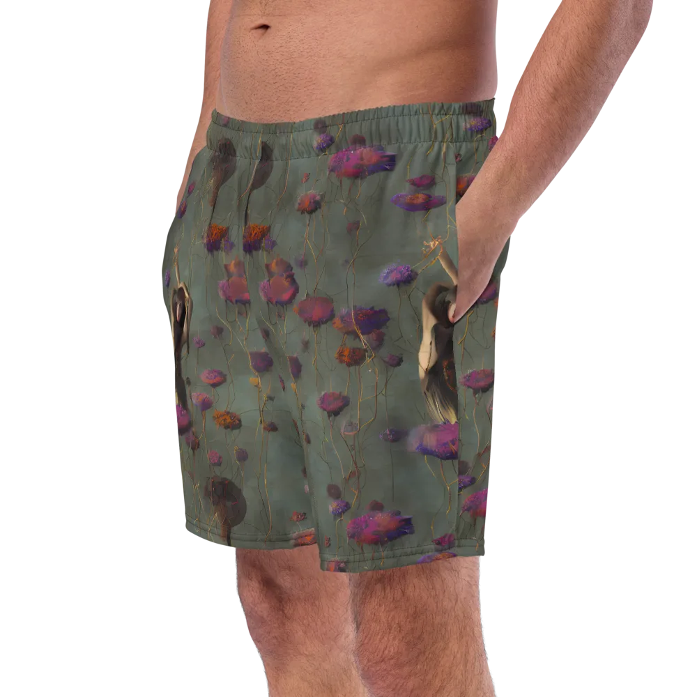 Ethereal Bloom on Swim Trunks — Left Front
