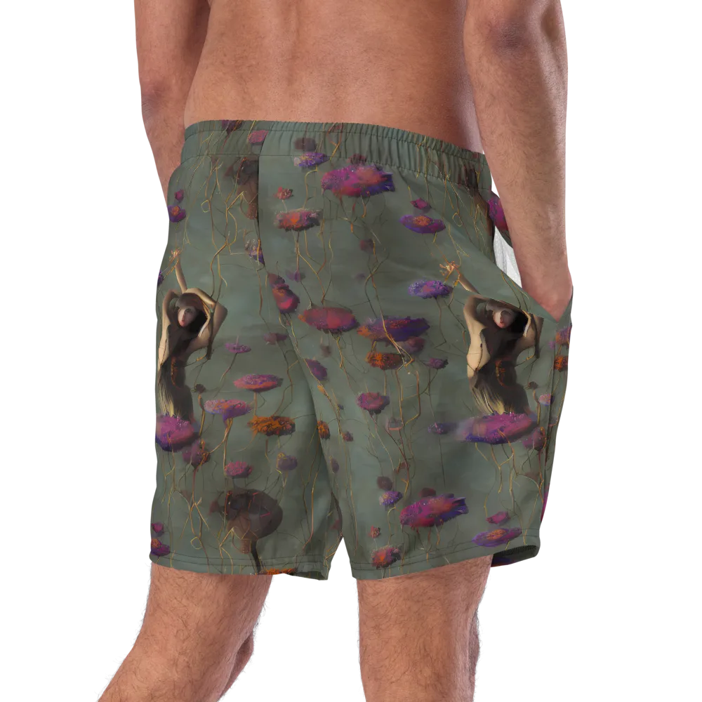Ethereal Bloom on Swim Trunks — Right Back