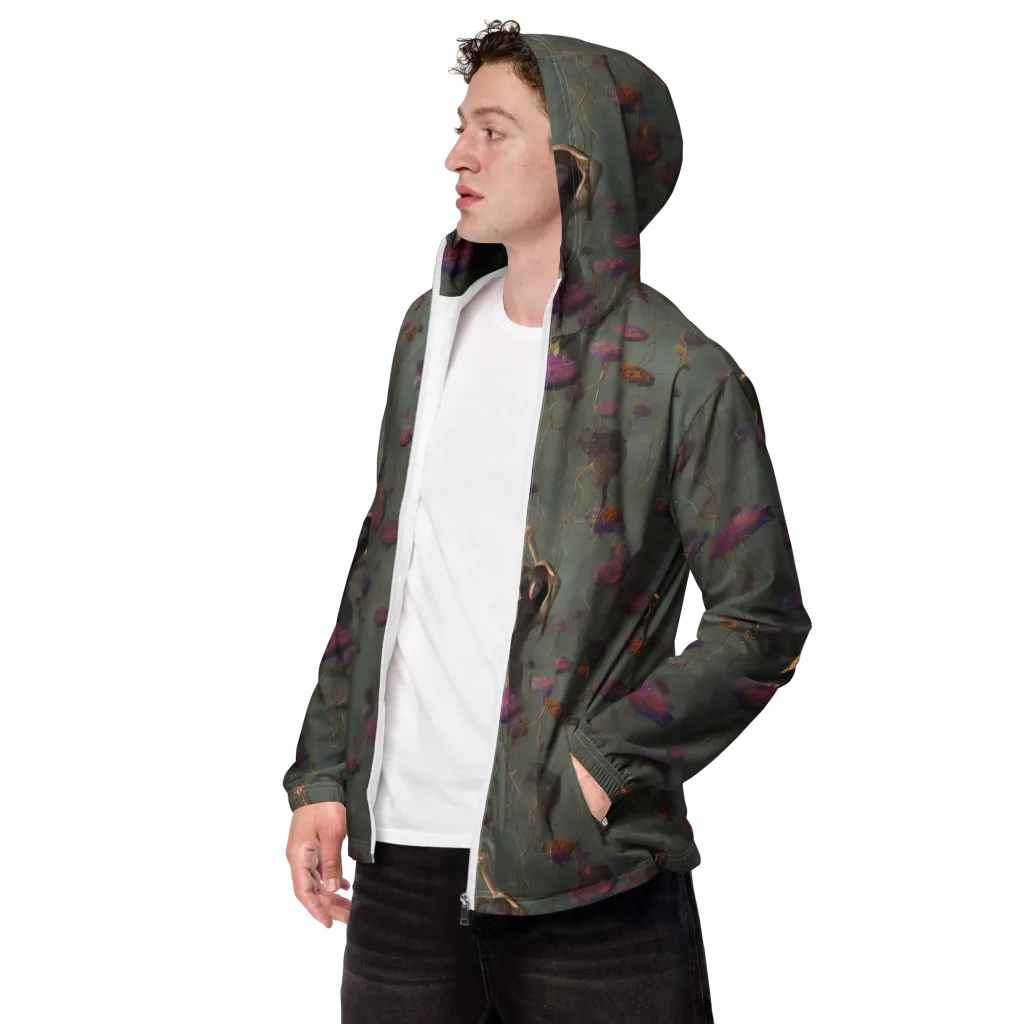 Ethereal Bloom on Men's Windbreaker — Left Front
