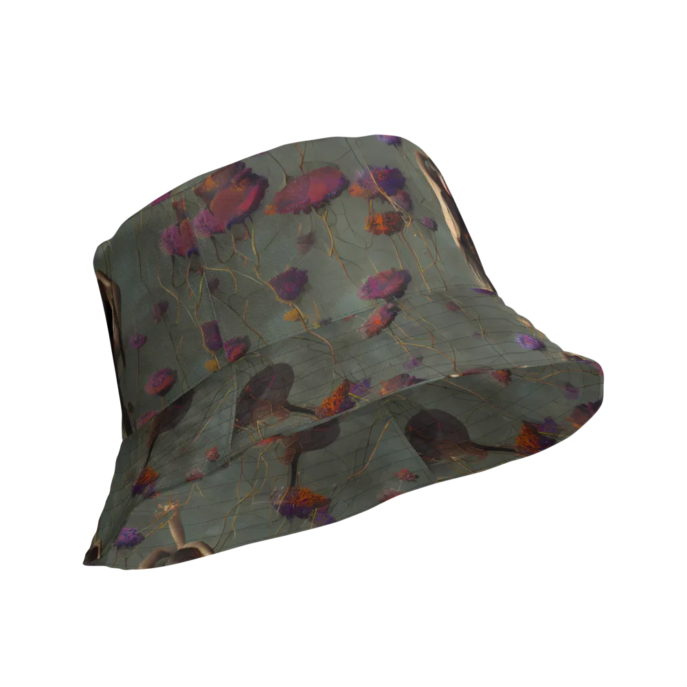 Ethereal Bloom on Reversible Bucket Hat — Product details Outside