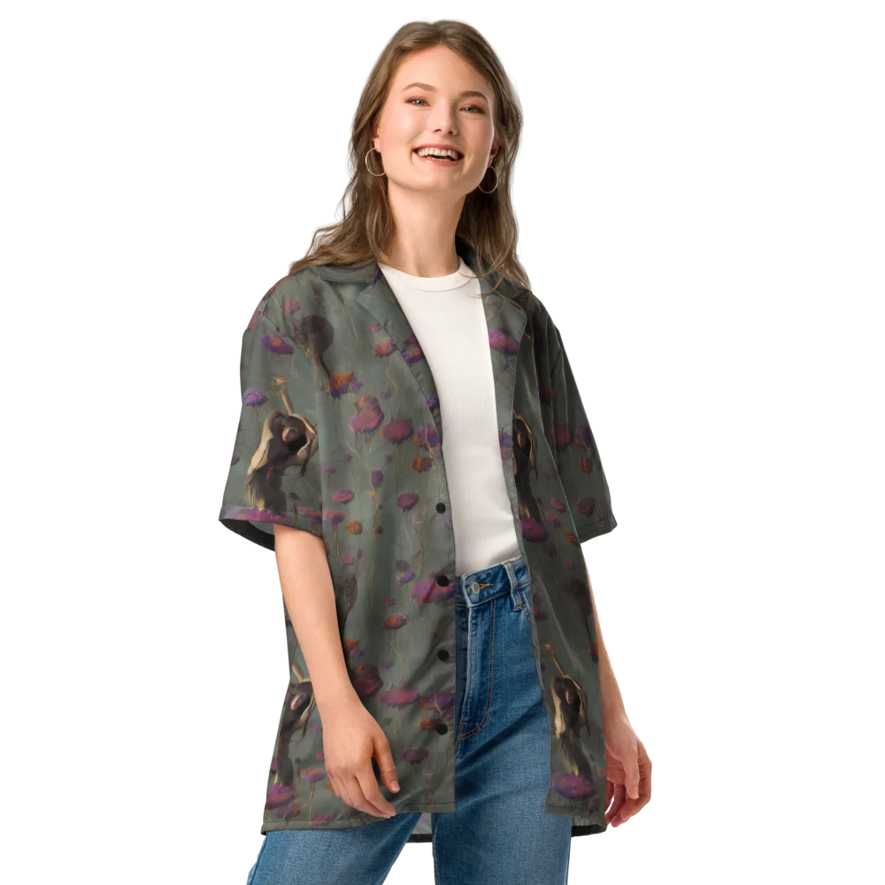 Ethereal Bloom on Button Shirt — Front
