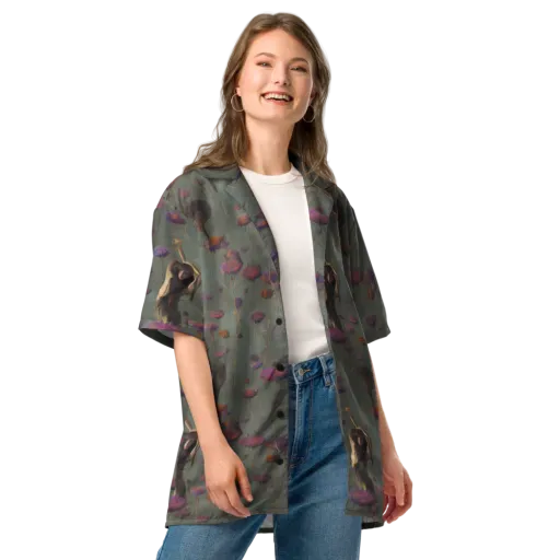 Ethereal Bloom on a Button Shirt