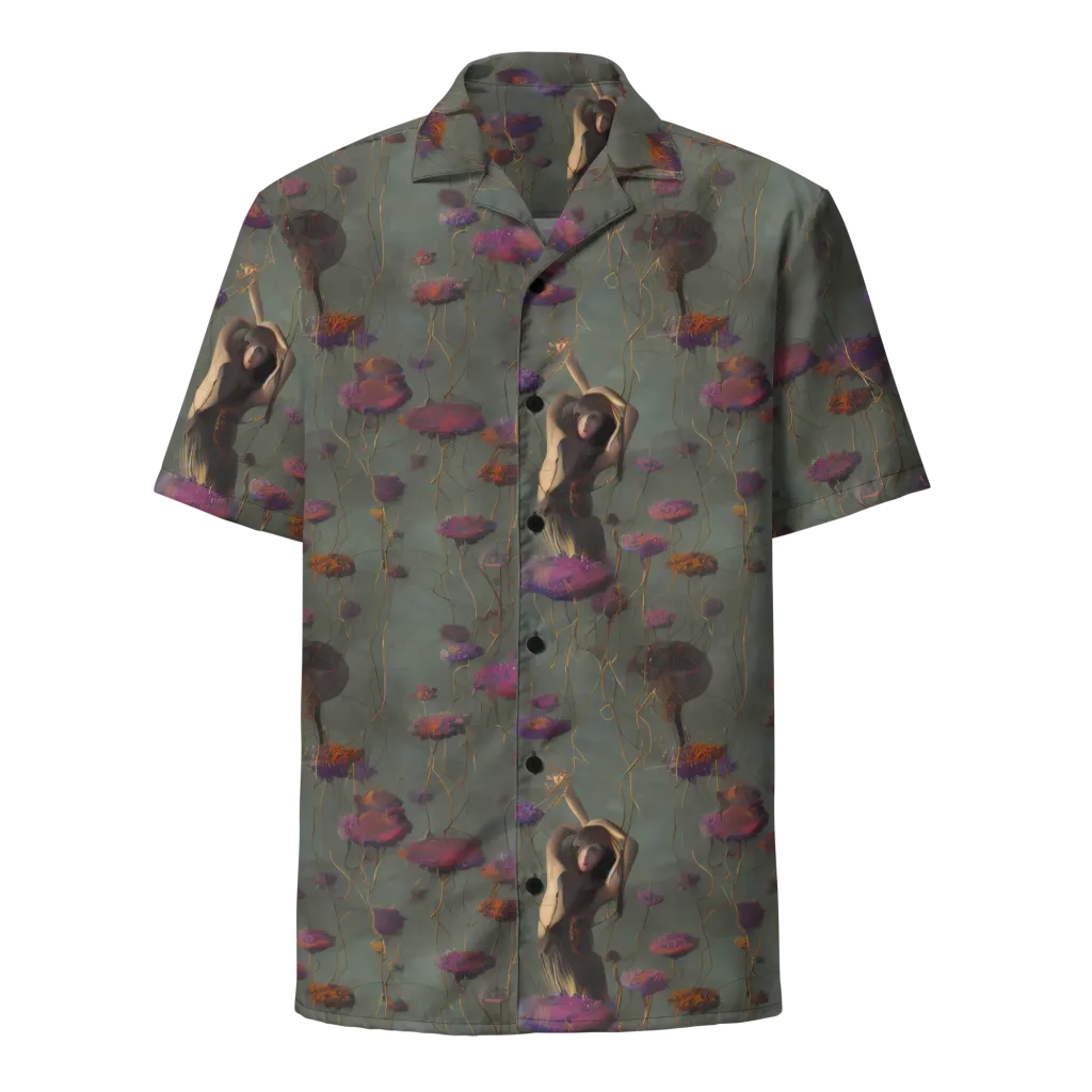 Ethereal Bloom on Button Shirt — Front