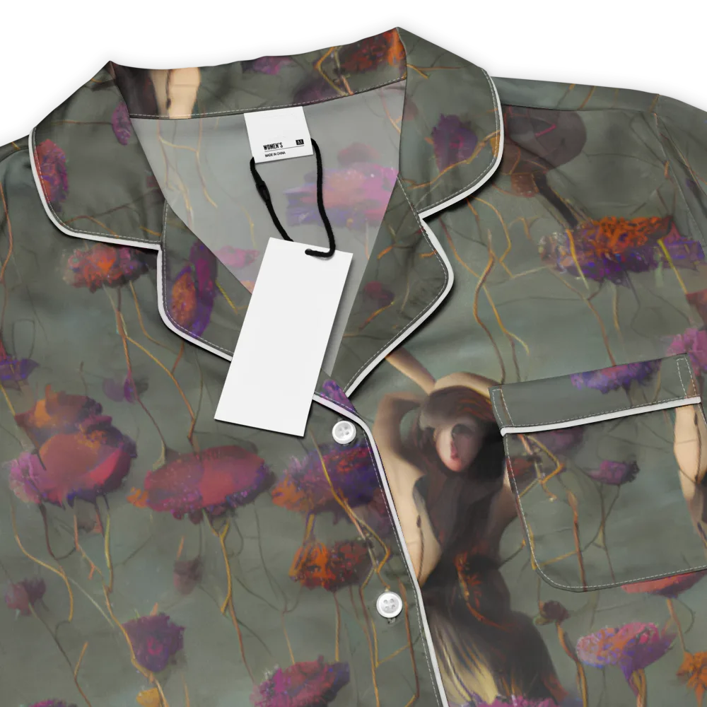 Ethereal Bloom on Women's Short Sleeve Pajama Top — Product details
