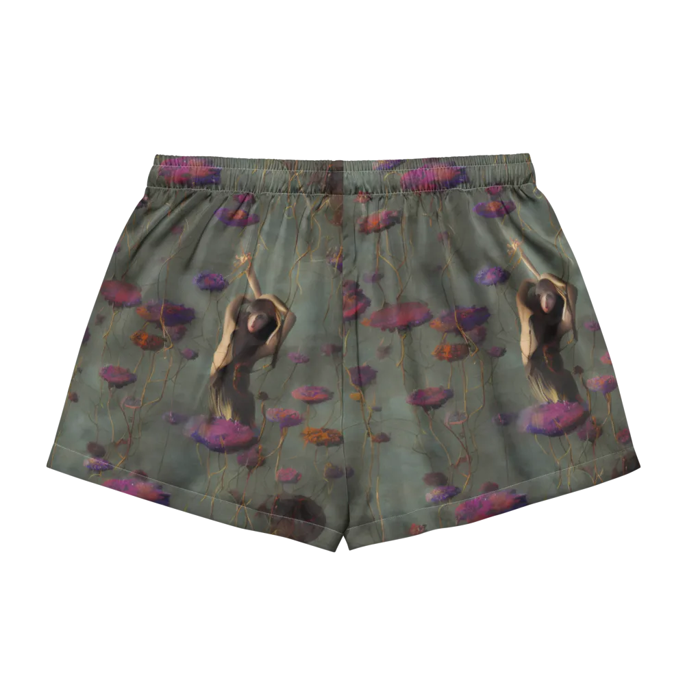 Ethereal Bloom on Women's Pajama Shorts — Back