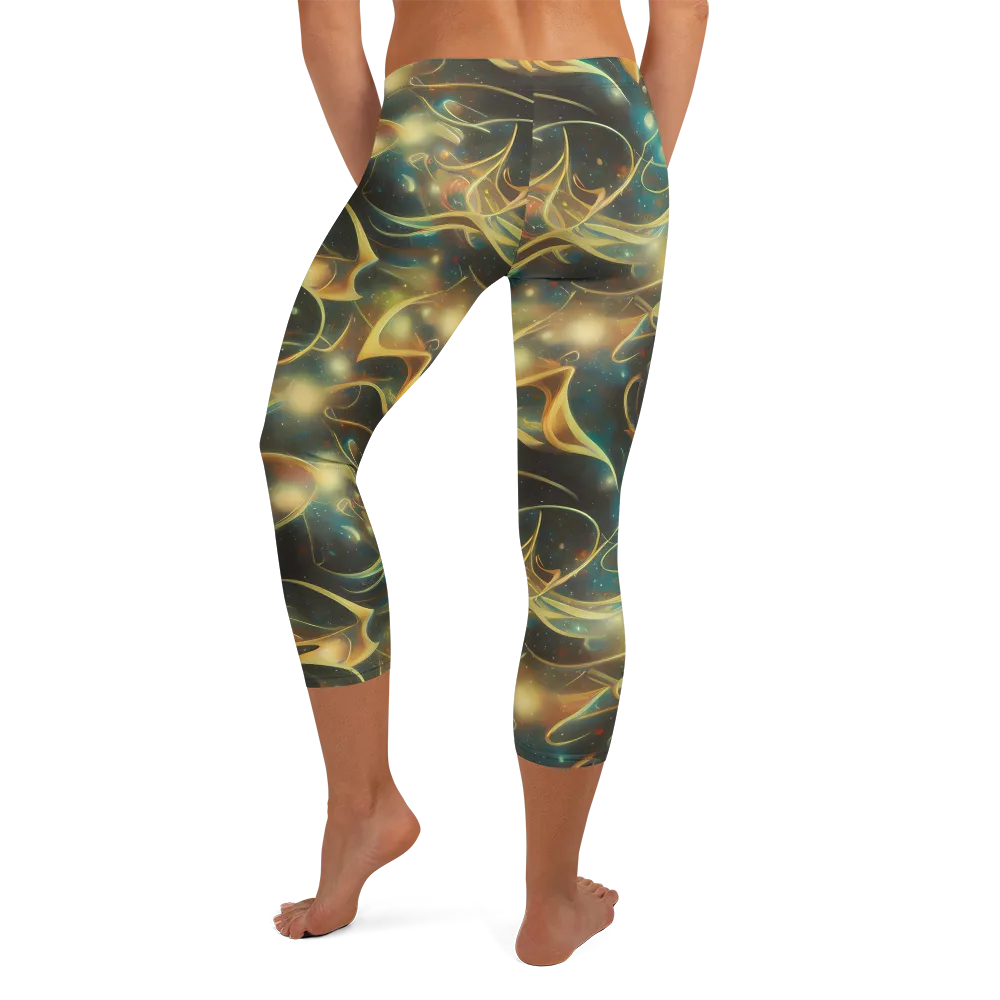 Whispering Galaxies on Capri Leggings — Back