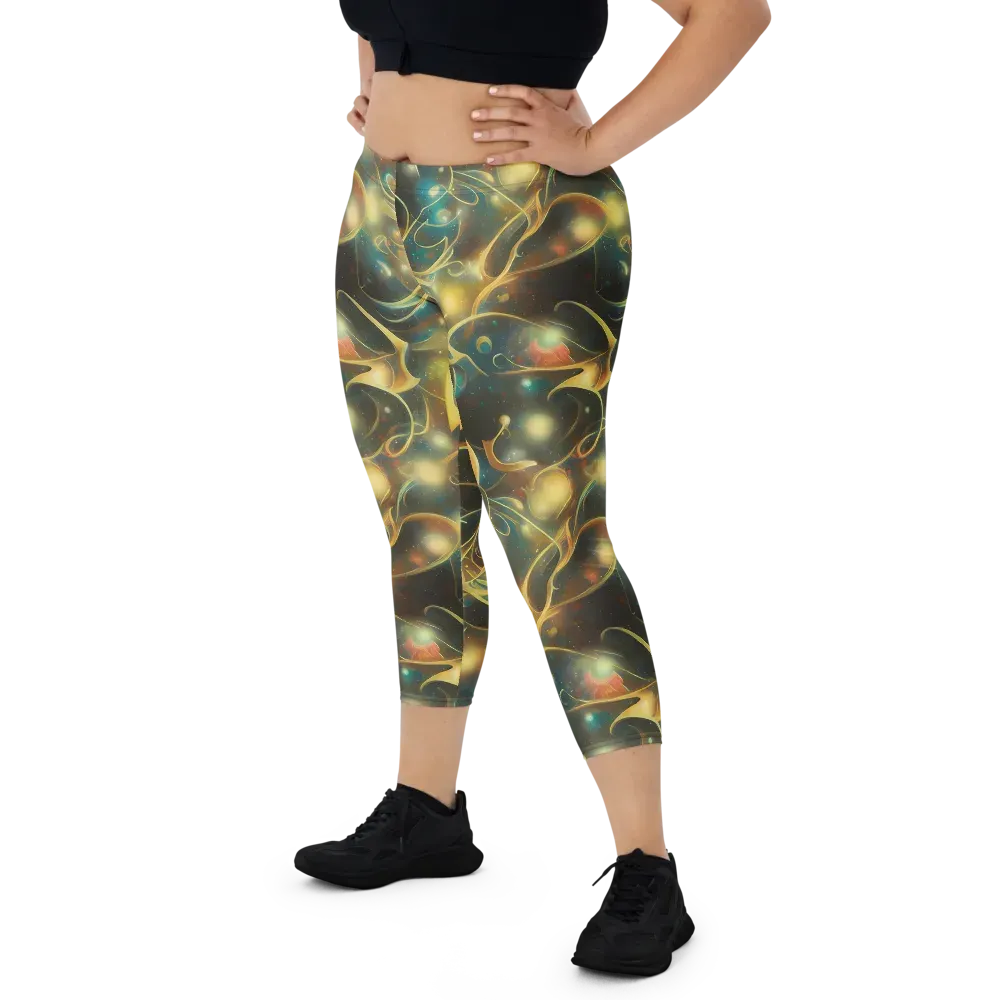 Whispering Galaxies on Capri Leggings — Front