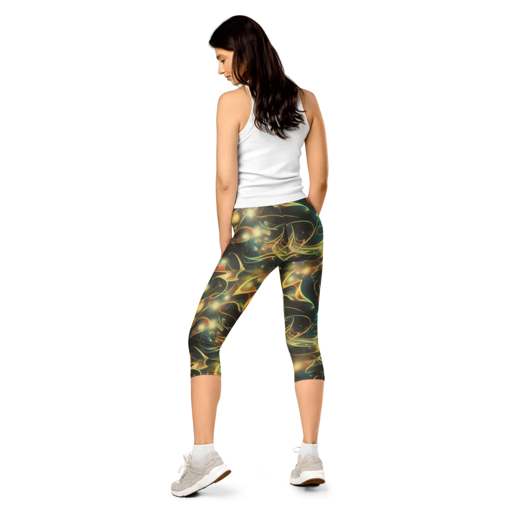 Whispering Galaxies on Capri Leggings — Back