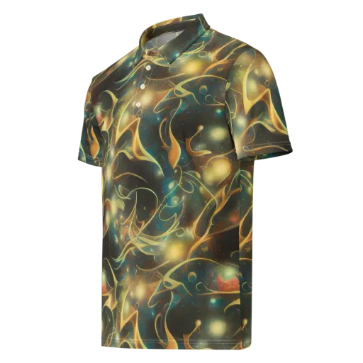 Whispering Galaxies on a Men's Slim Fit Polo Shirt