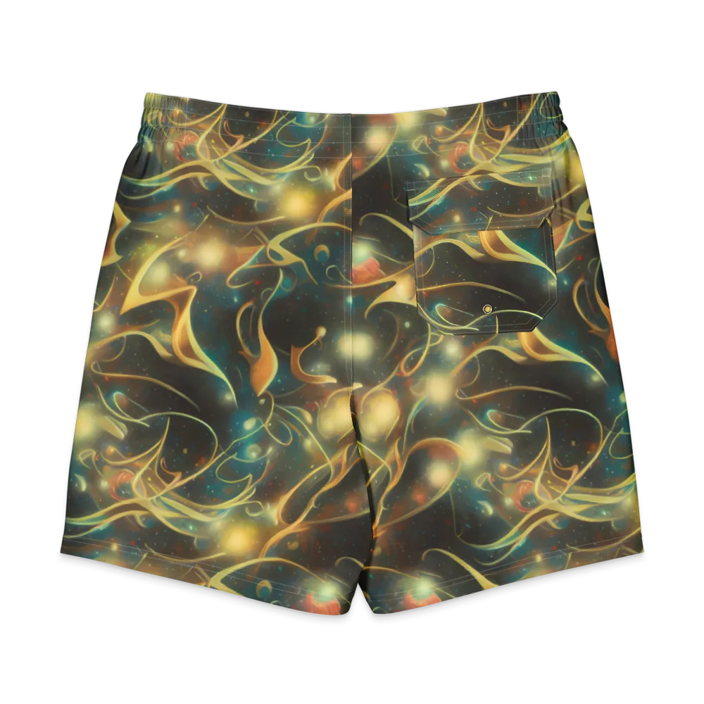 Whispering Galaxies on Men's Board Shorts — Back