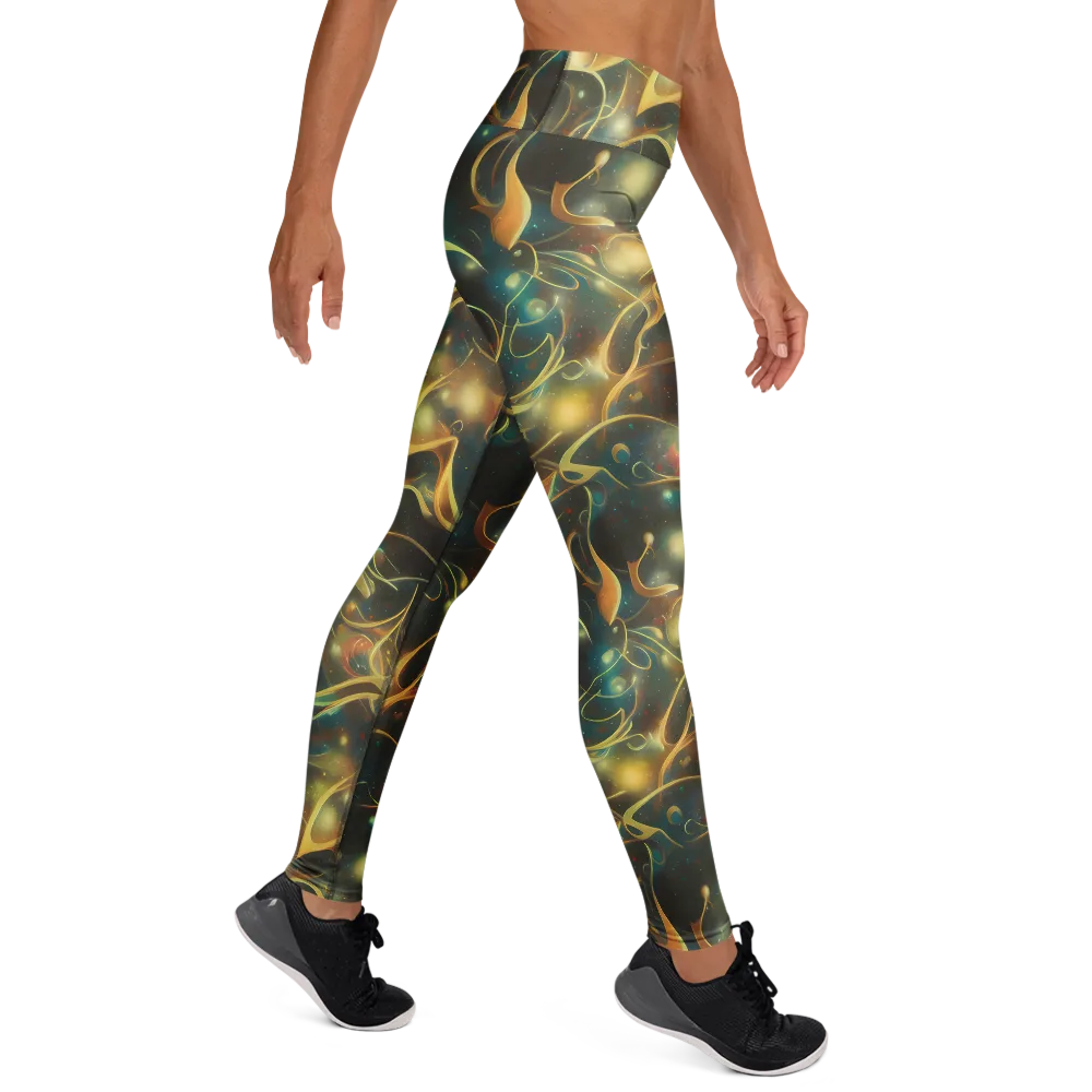 Whispering Galaxies on Yoga Leggings — Right