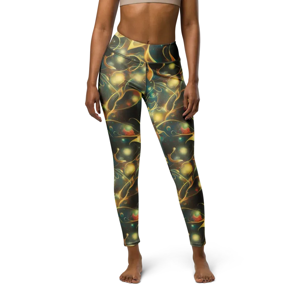 Whispering Galaxies on Yoga Leggings — Front