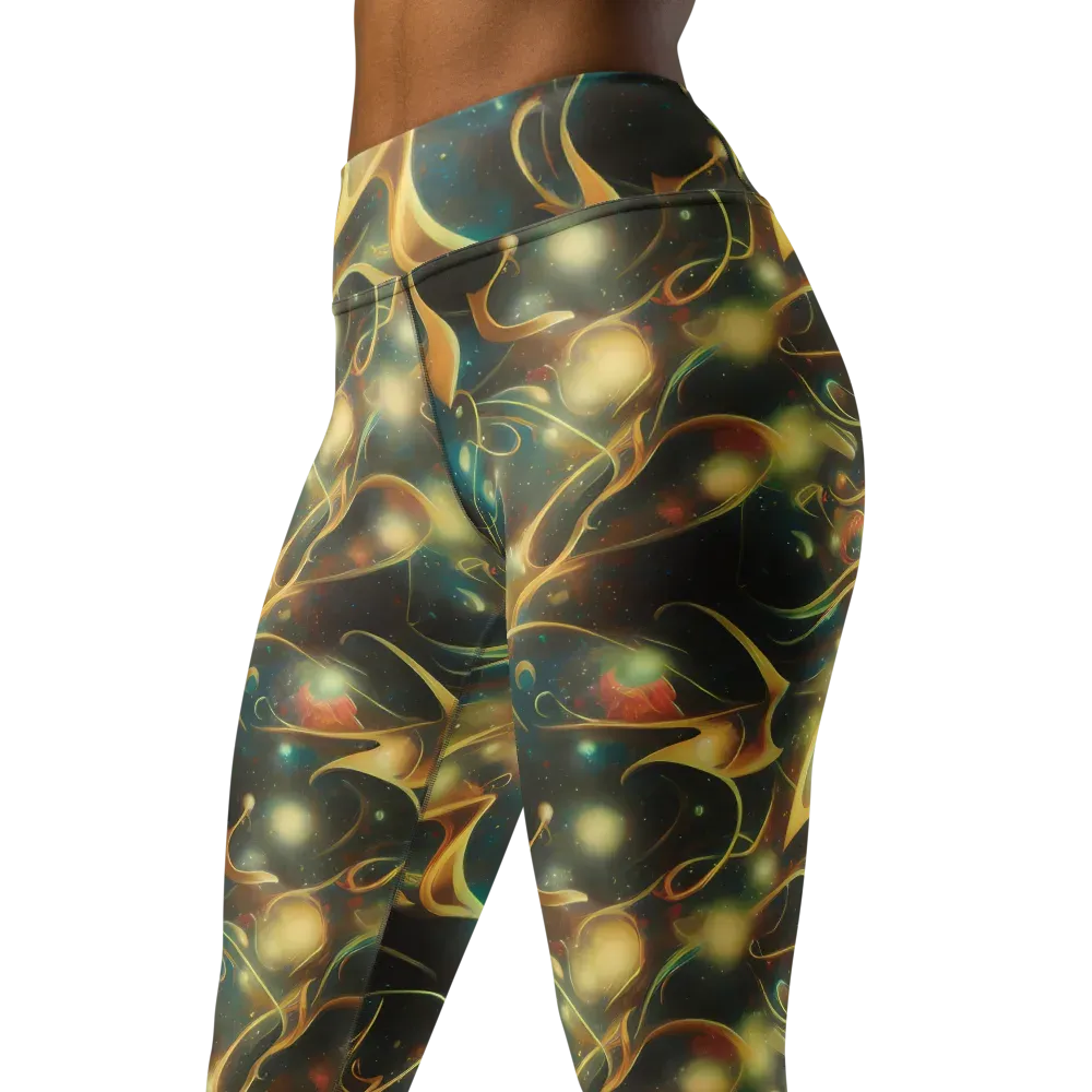 Whispering Galaxies on Yoga Leggings — Left Front