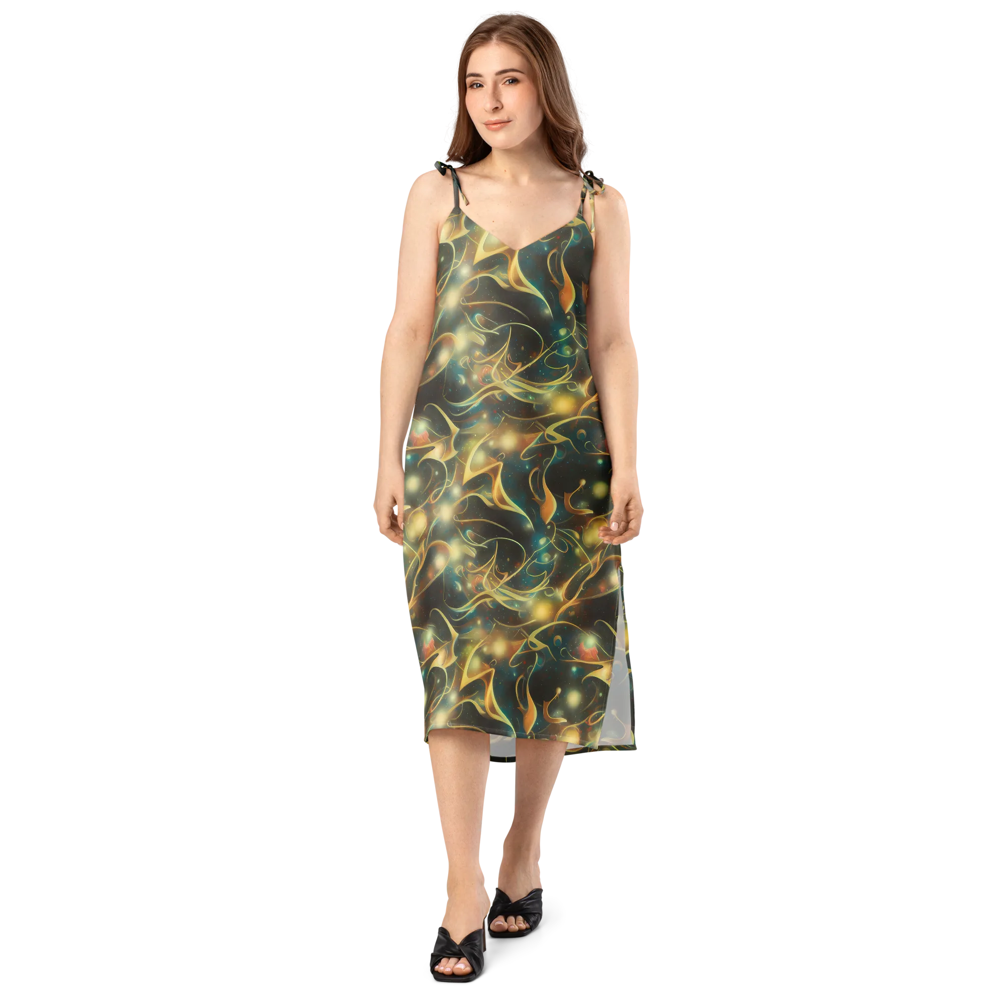 Whispering Galaxies on Slip Dress — Front
