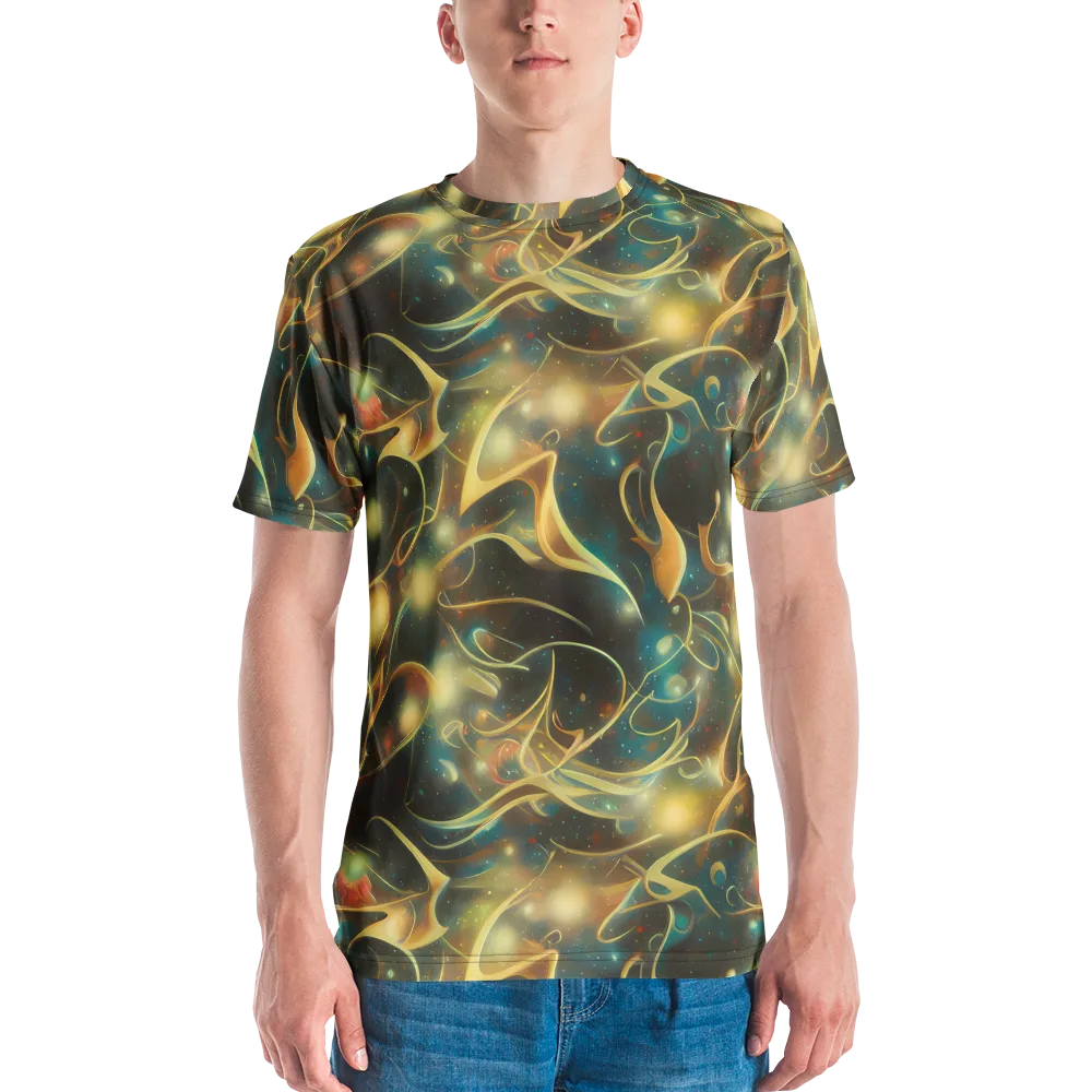 Whispering Galaxies on Men's Crew Neck T-Shirt — Front