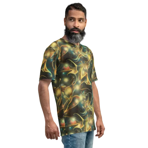 Whispering Galaxies on a Men's Crew Neck T-Shirt
