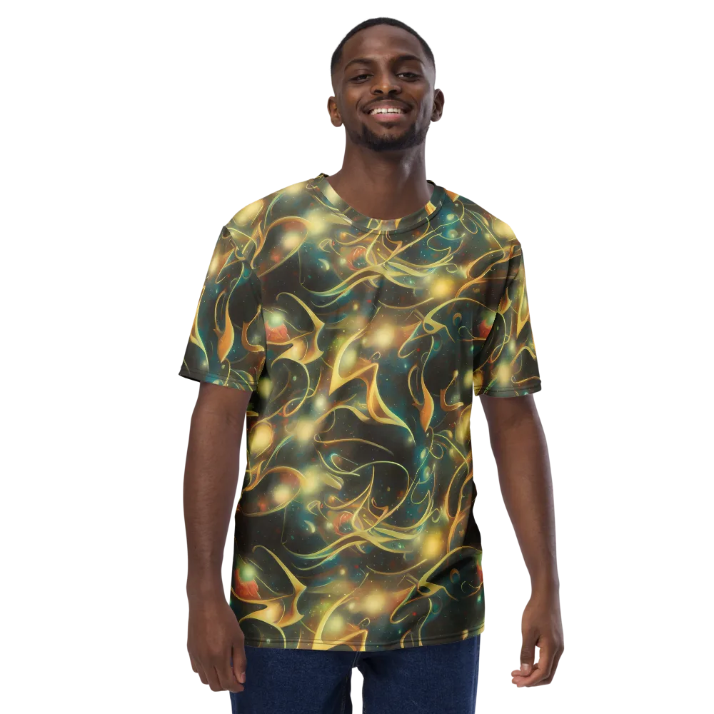 Whispering Galaxies on Men's Crew Neck T-Shirt — Front