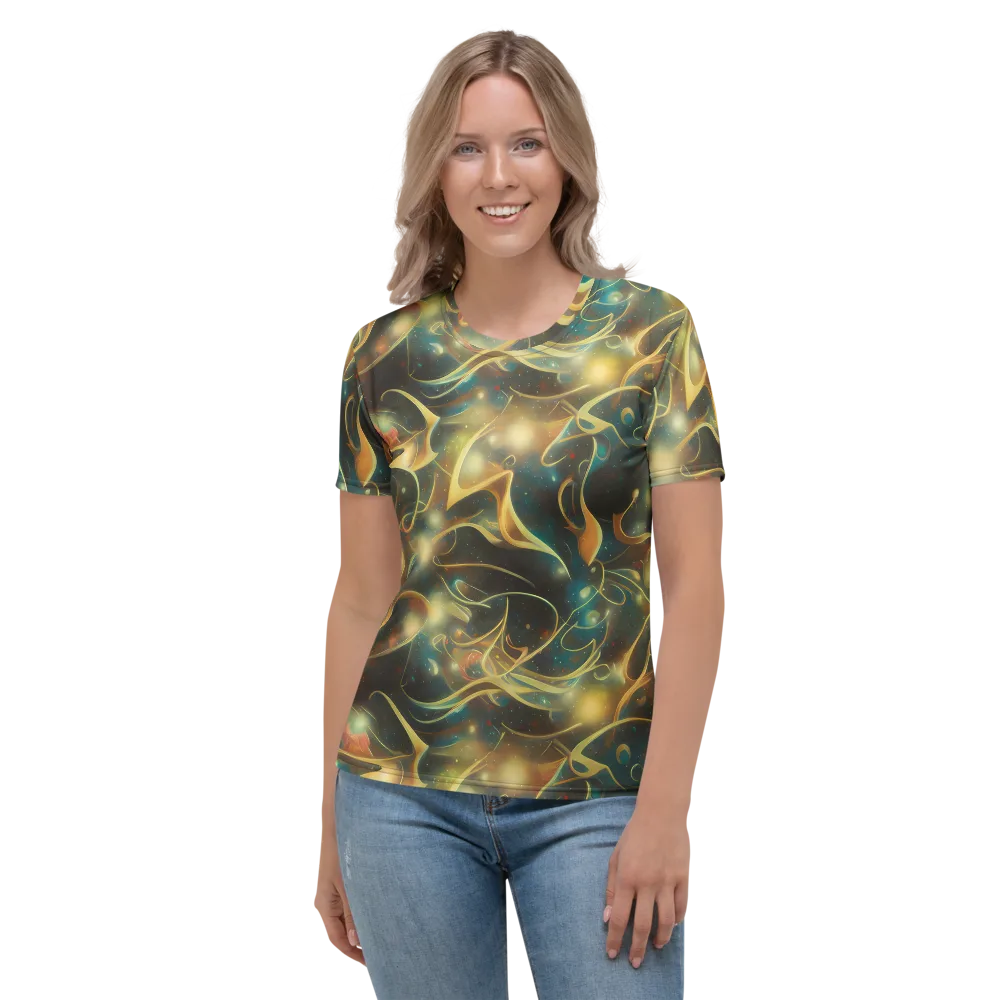 Whispering Galaxies on Women's Crew Neck T-Shirt — Front