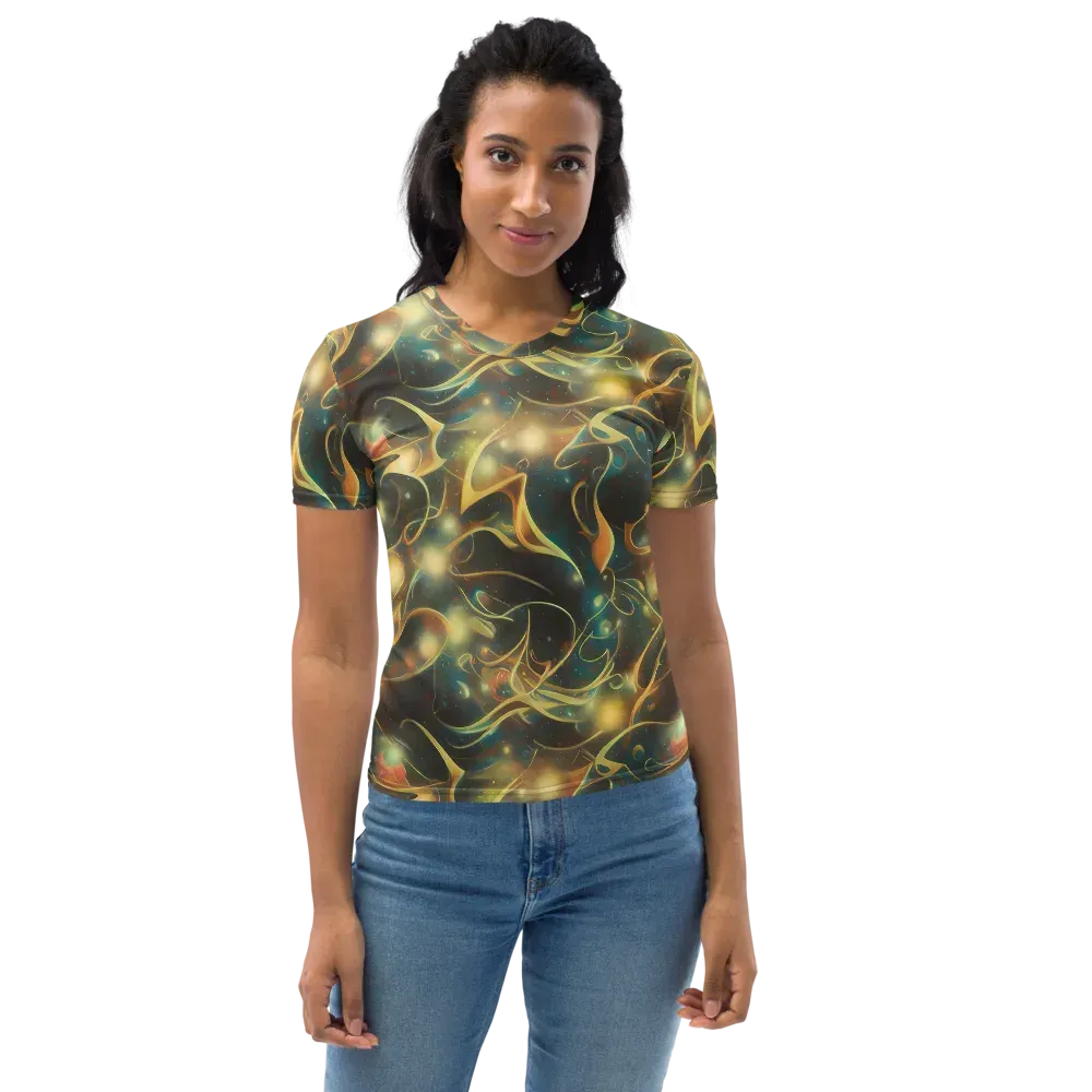 Whispering Galaxies on Women's Crew Neck T-Shirt — Front