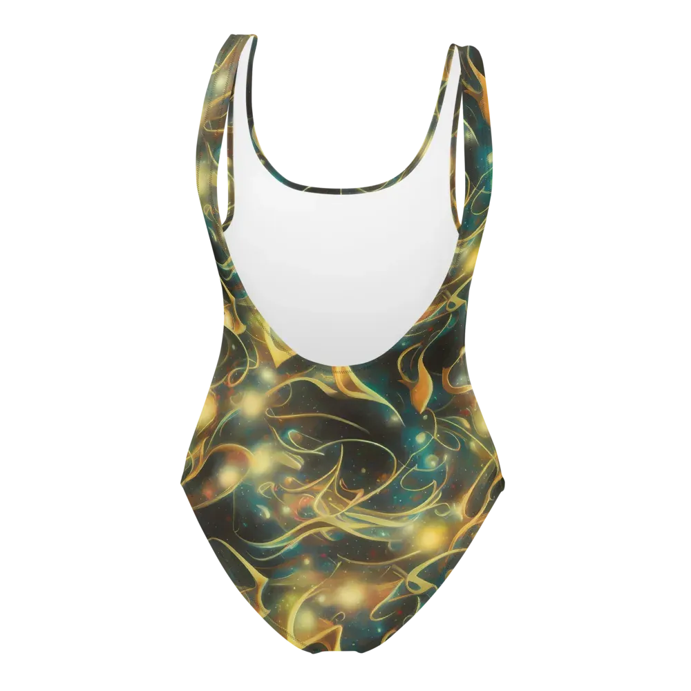 Whispering Galaxies on One-Piece Swimsuit — Back