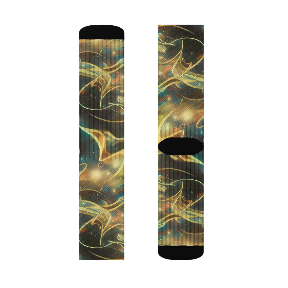 Whispering Galaxies on Socks — Left Sock