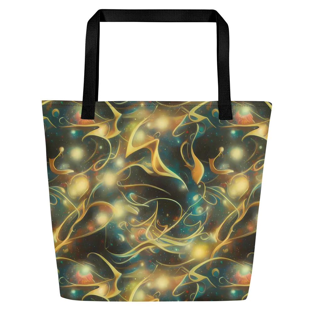 Whispering Galaxies on Large Tote Bag W/ Pocket — Front