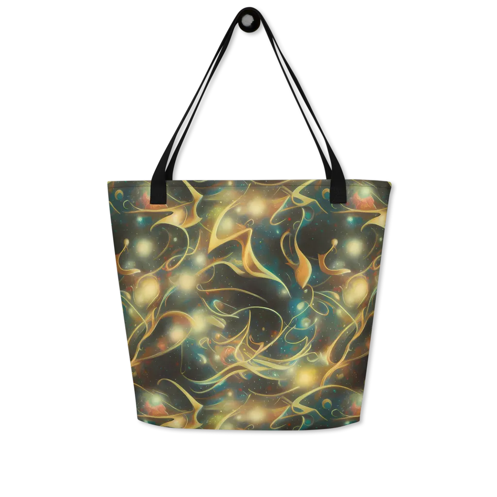 Whispering Galaxies on Large Tote Bag W/ Pocket — Front