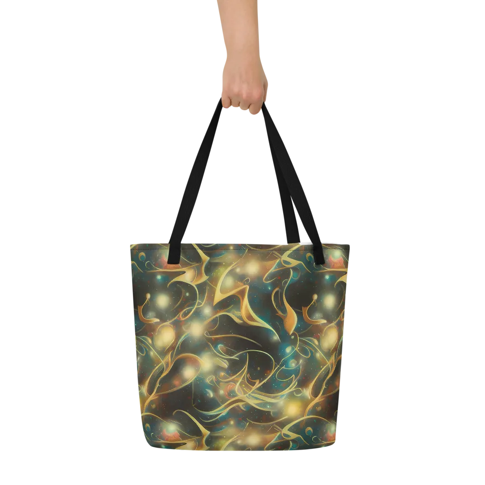 Whispering Galaxies on Large Tote Bag W/ Pocket — Front