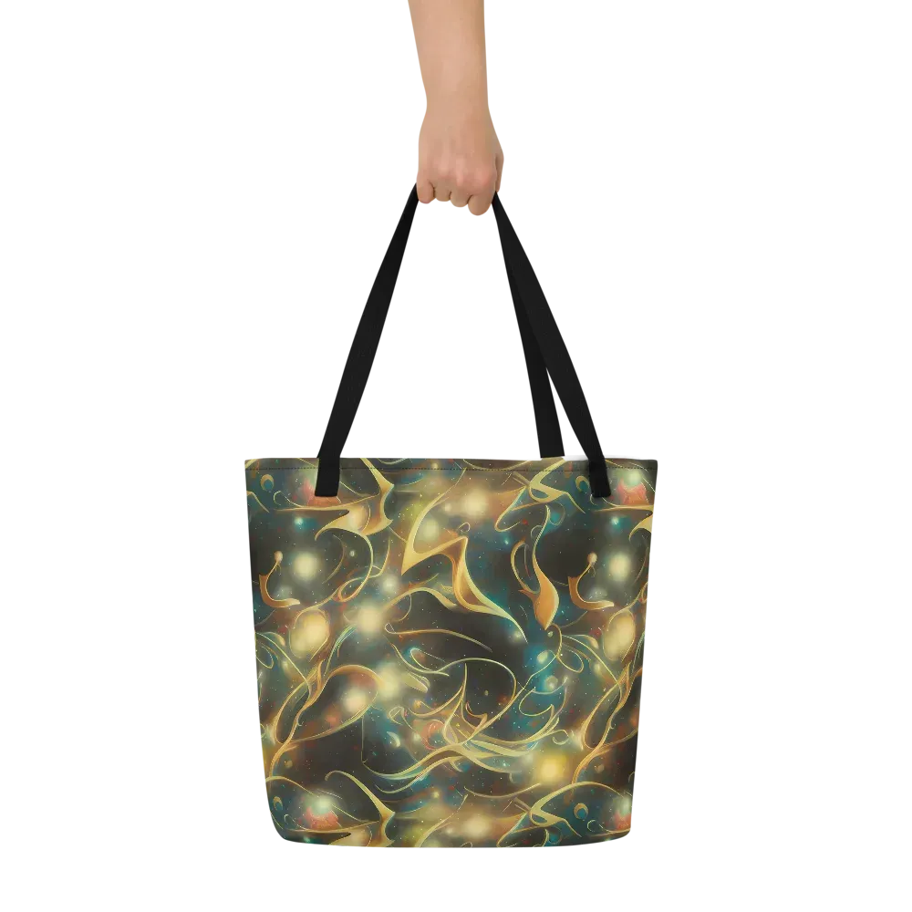 Whispering Galaxies on Large Tote Bag W/ Pocket — Front