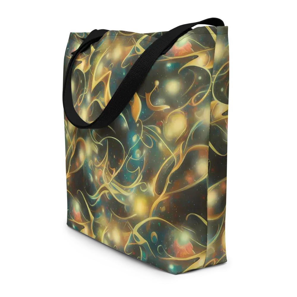 Whispering Galaxies on Large Tote Bag W/ Pocket — Front